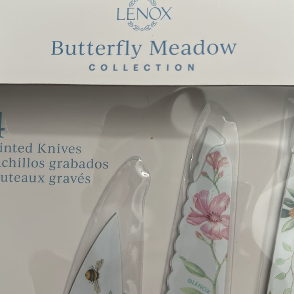 LENOX Butterfly Meadow 4-Piece Knife Set. Brand New in Original Box! - Picture 3 of 8